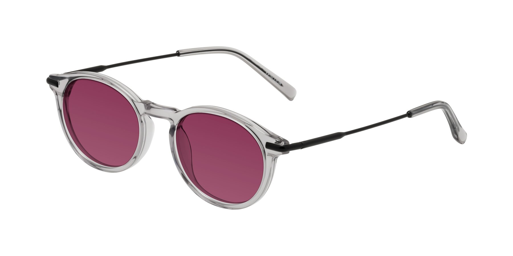 Angle of Gupta in Transparent Gray with Wine Tinted Lenses