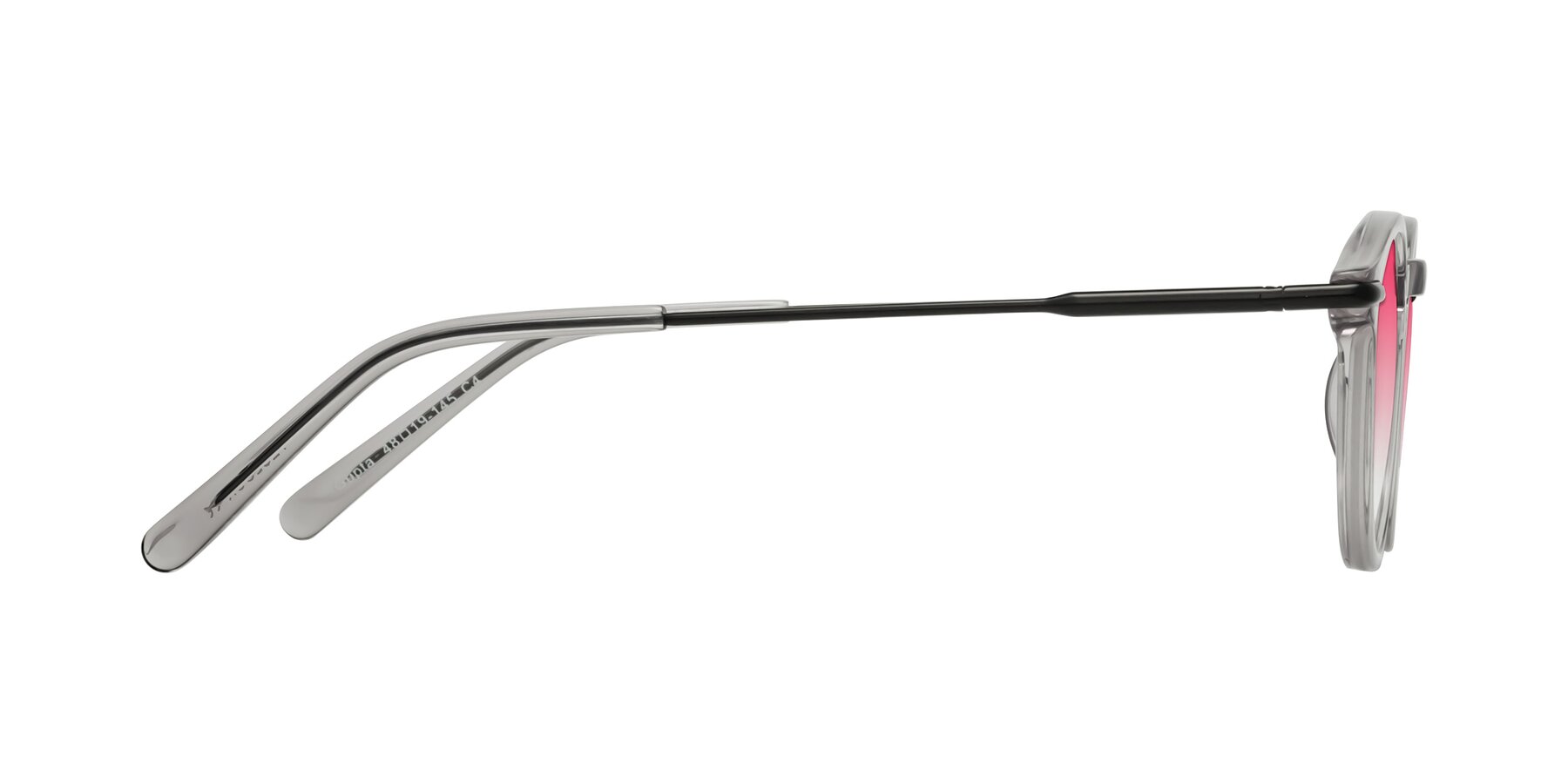 Side of Gupta in Transparent Gray with Pink Gradient Lenses
