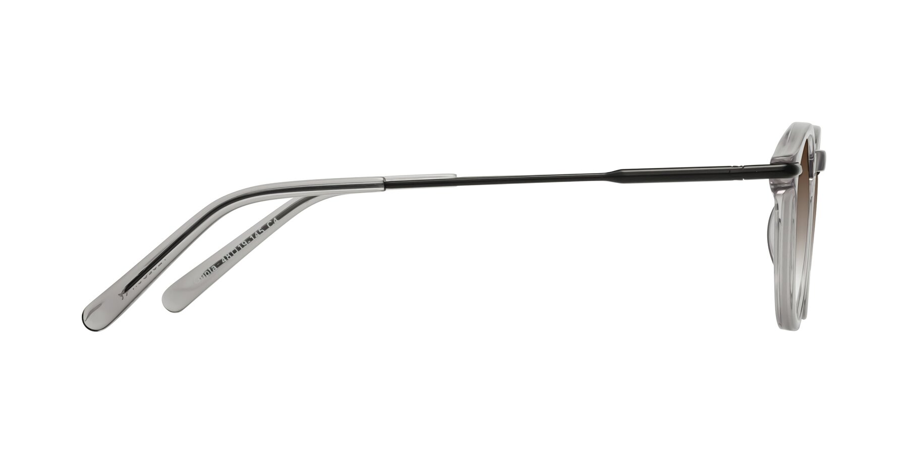 Side of Gupta in Transparent Gray with Brown Gradient Lenses