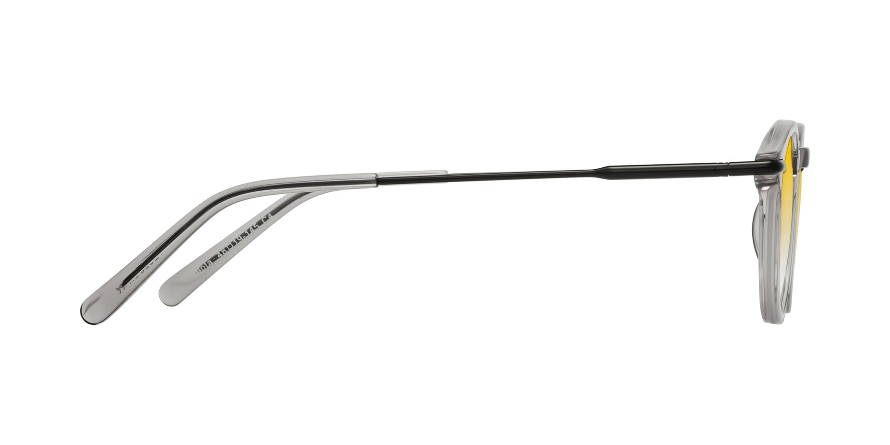 Side of Gupta in Transparent Gray with Yellow Gradient Lenses