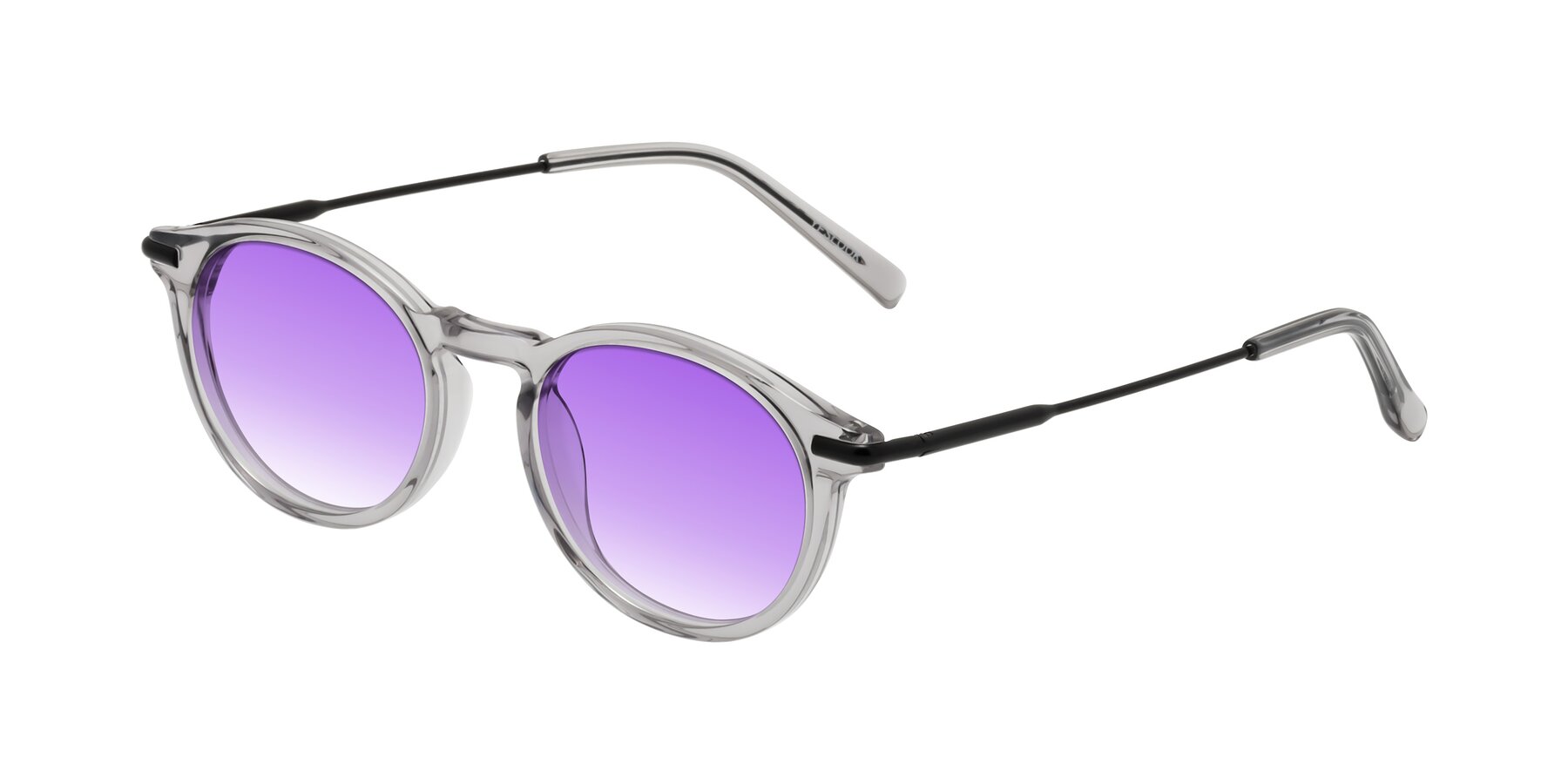 Angle of Gupta in Transparent Gray with Purple Gradient Lenses