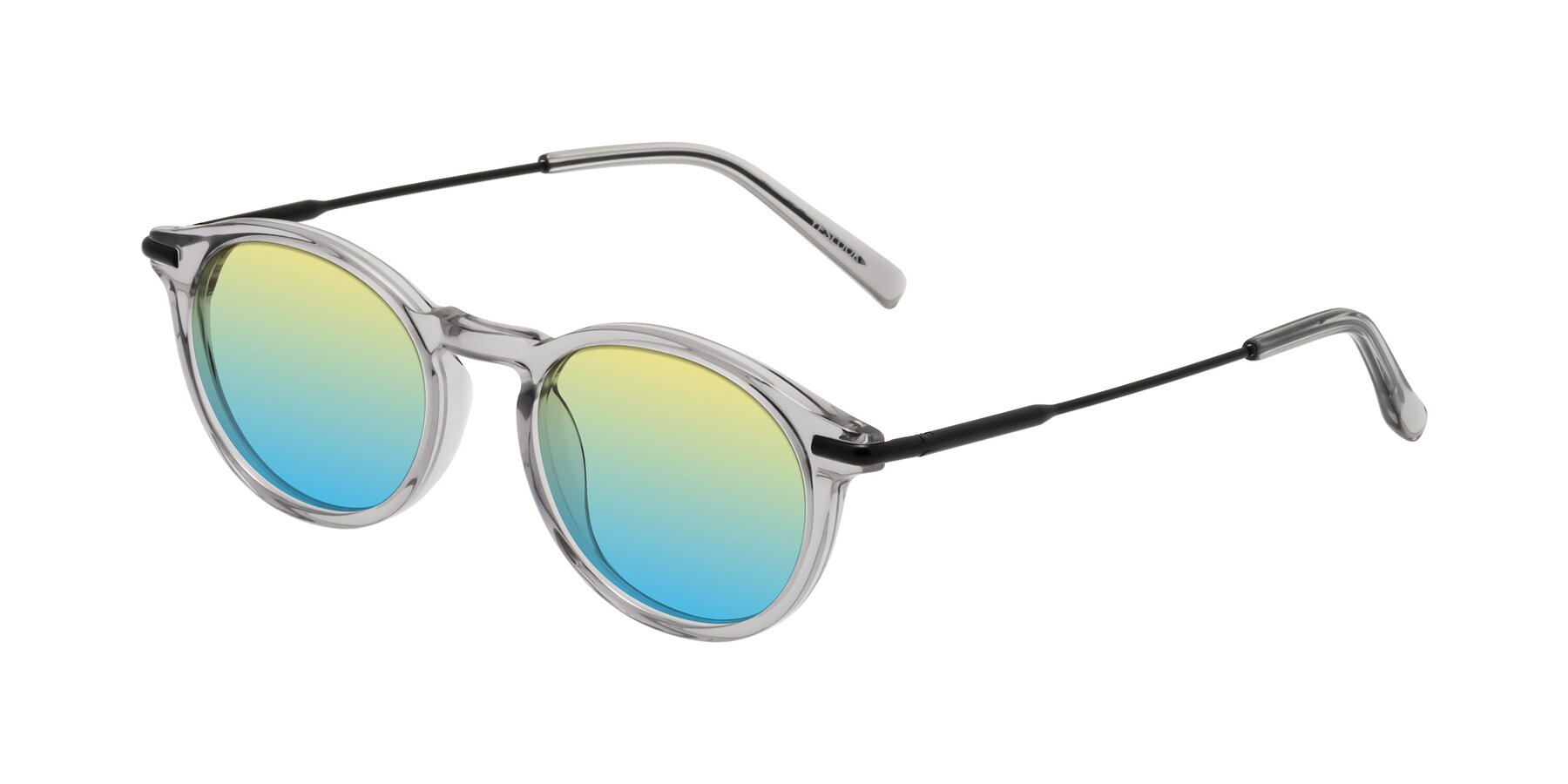 Angle of Gupta in Transparent Gray with Yellow / Blue Gradient Lenses