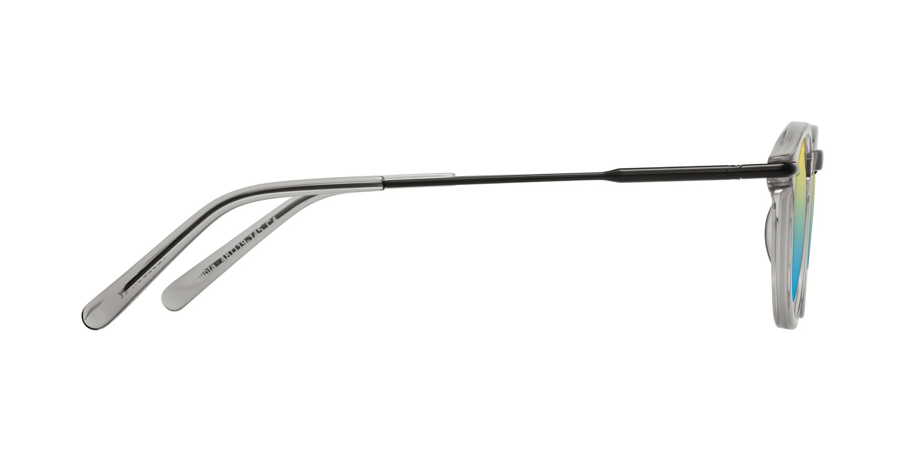 Side of Gupta in Transparent Gray with Yellow / Blue Gradient Lenses