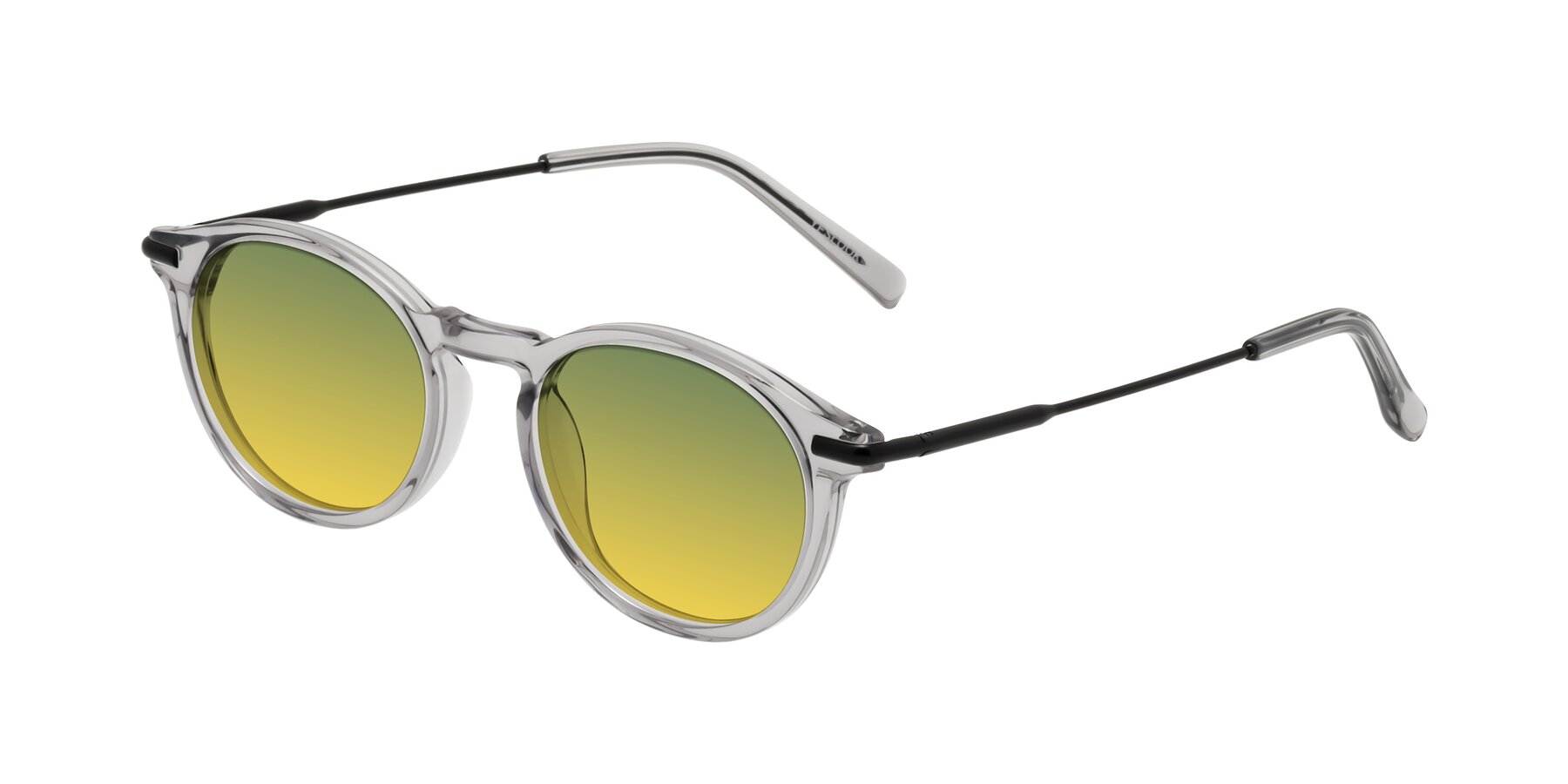 Angle of Gupta in Transparent Gray with Green / Yellow Gradient Lenses