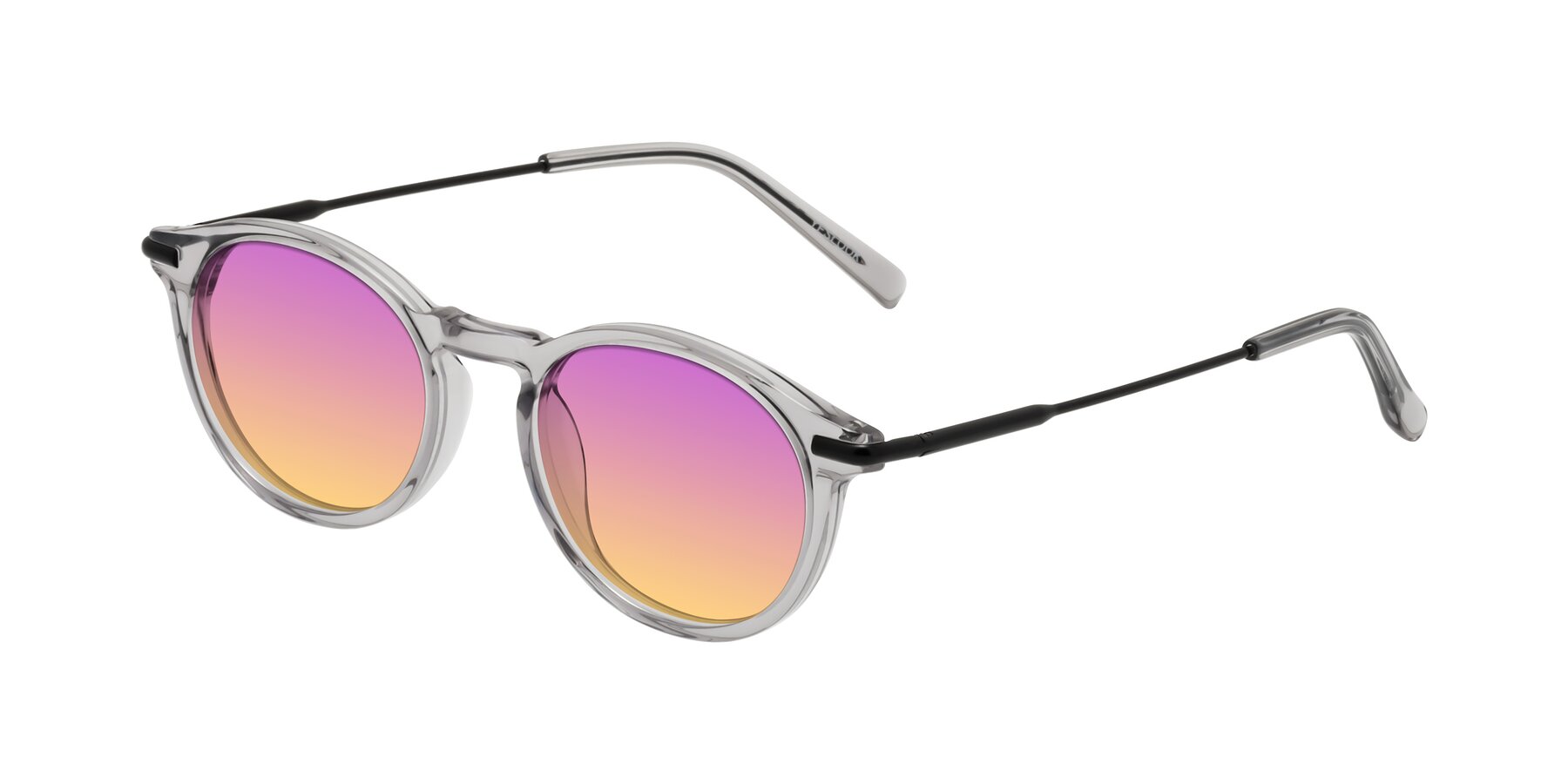 Angle of Gupta in Transparent Gray with Purple / Yellow Gradient Lenses