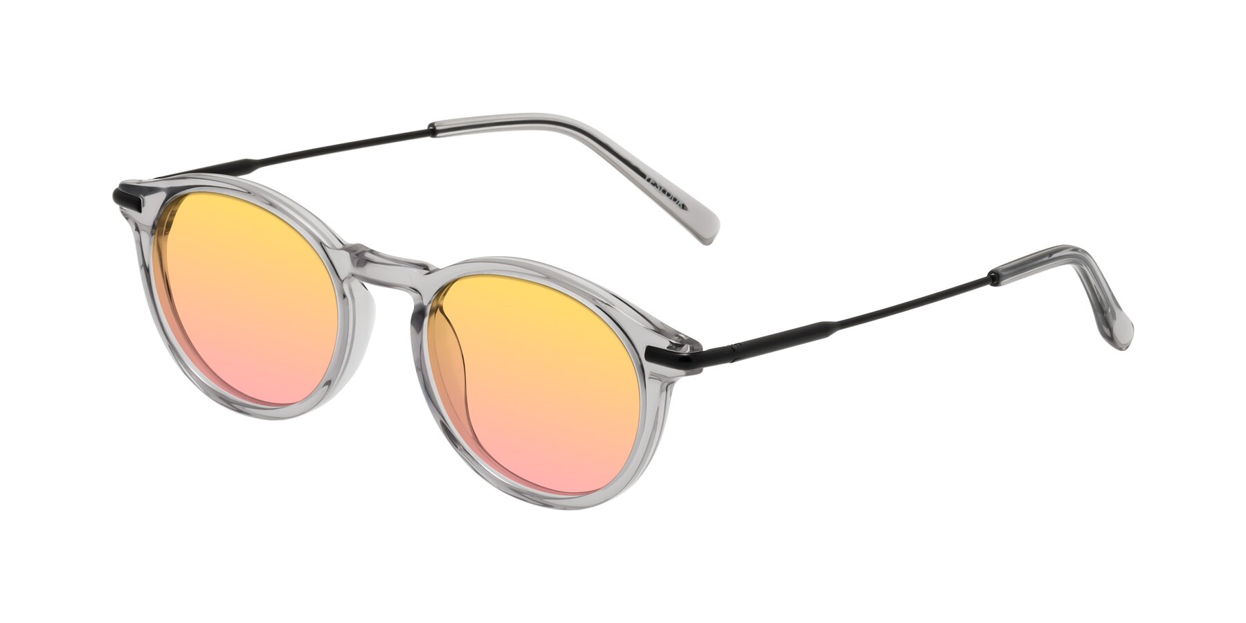 Angle of Gupta in Transparent Gray with Yellow / Pink Gradient Lenses