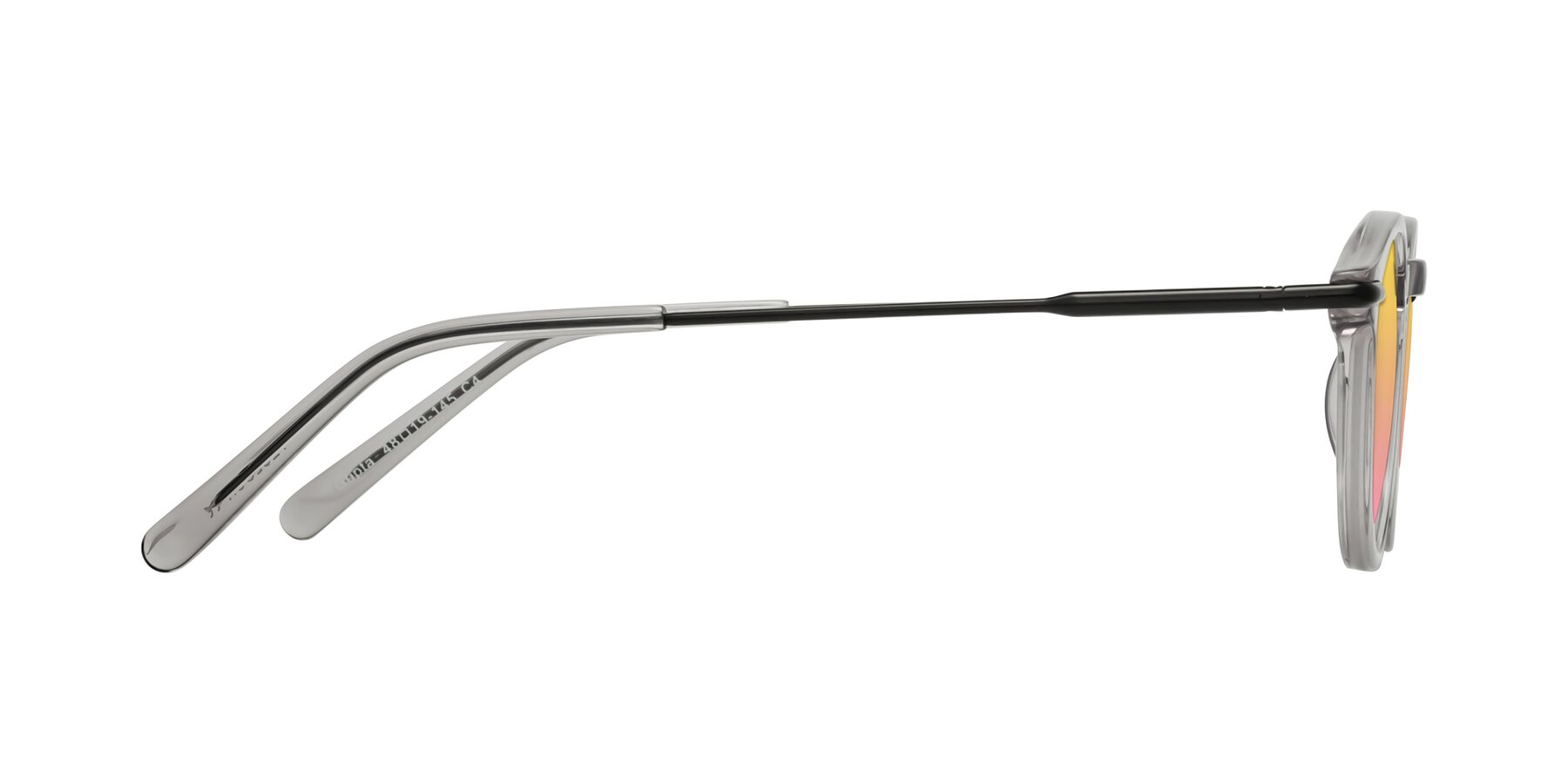 Side of Gupta in Transparent Gray with Yellow / Pink Gradient Lenses
