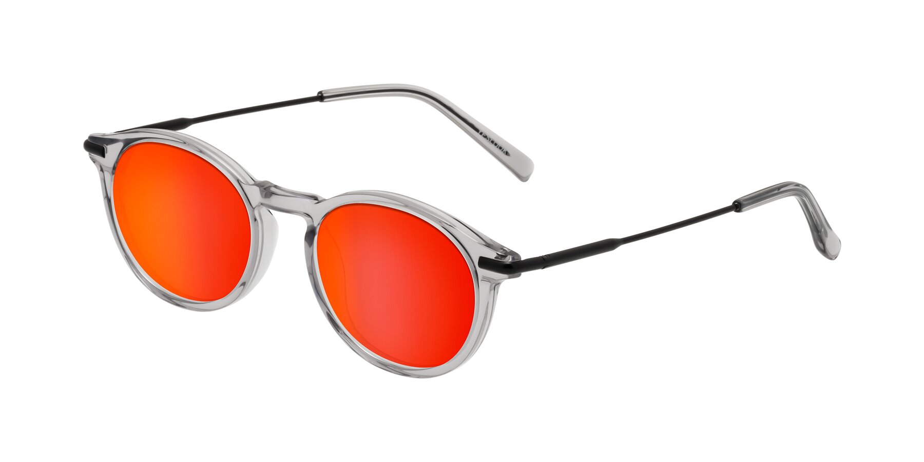 Angle of Gupta in Transparent Gray with Red Gold Mirrored Lenses