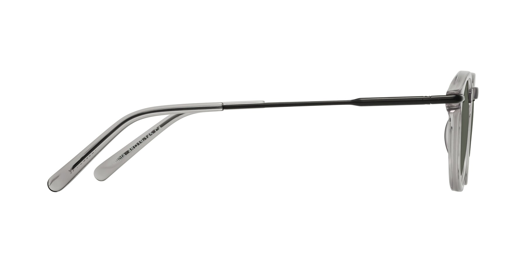 Side of Gupta in Transparent Gray with Gray Polarized Lenses
