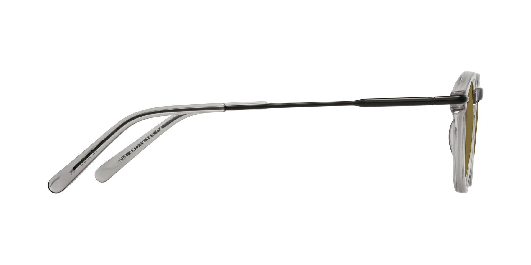 Side of Gupta in Transparent Gray with Brown Polarized Lenses