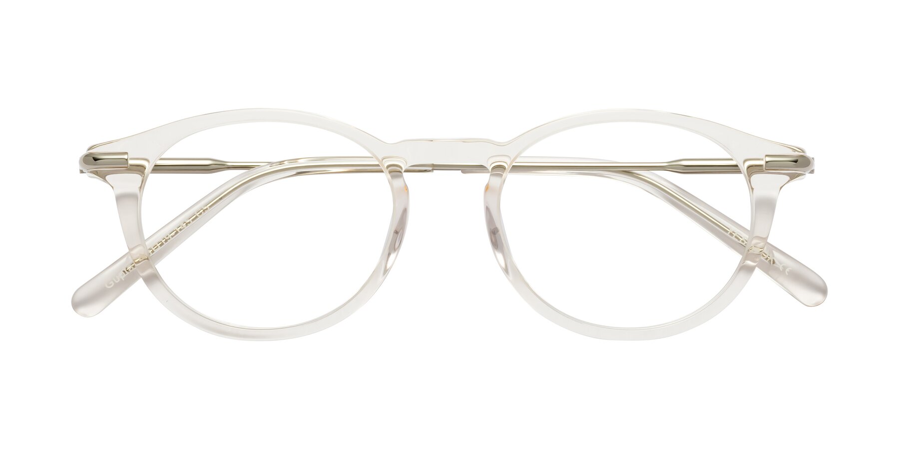 Folded Front of Gupta in Clear with Clear Eyeglass Lenses
