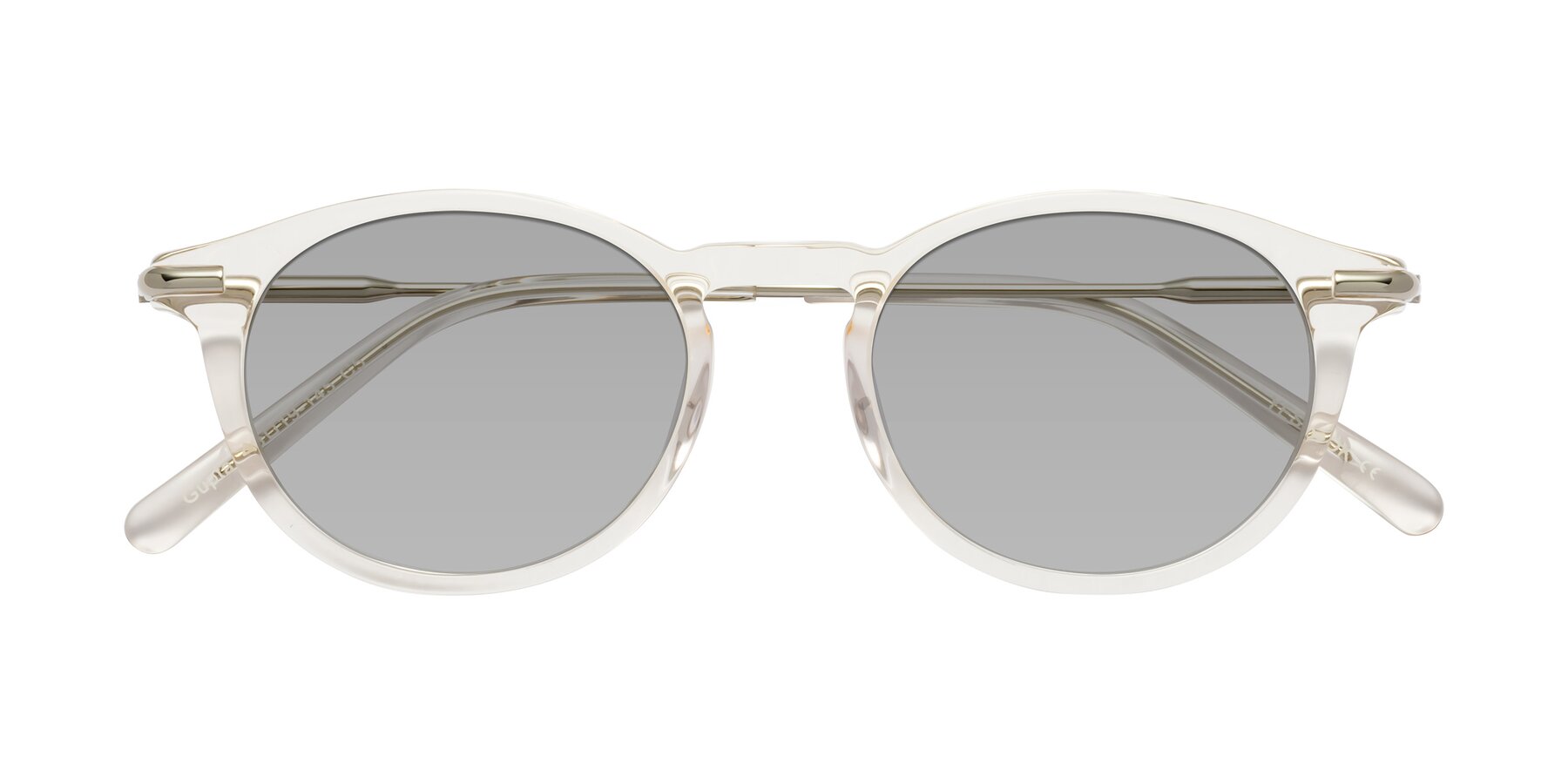 Folded Front of Gupta in Clear with Light Gray Tinted Lenses