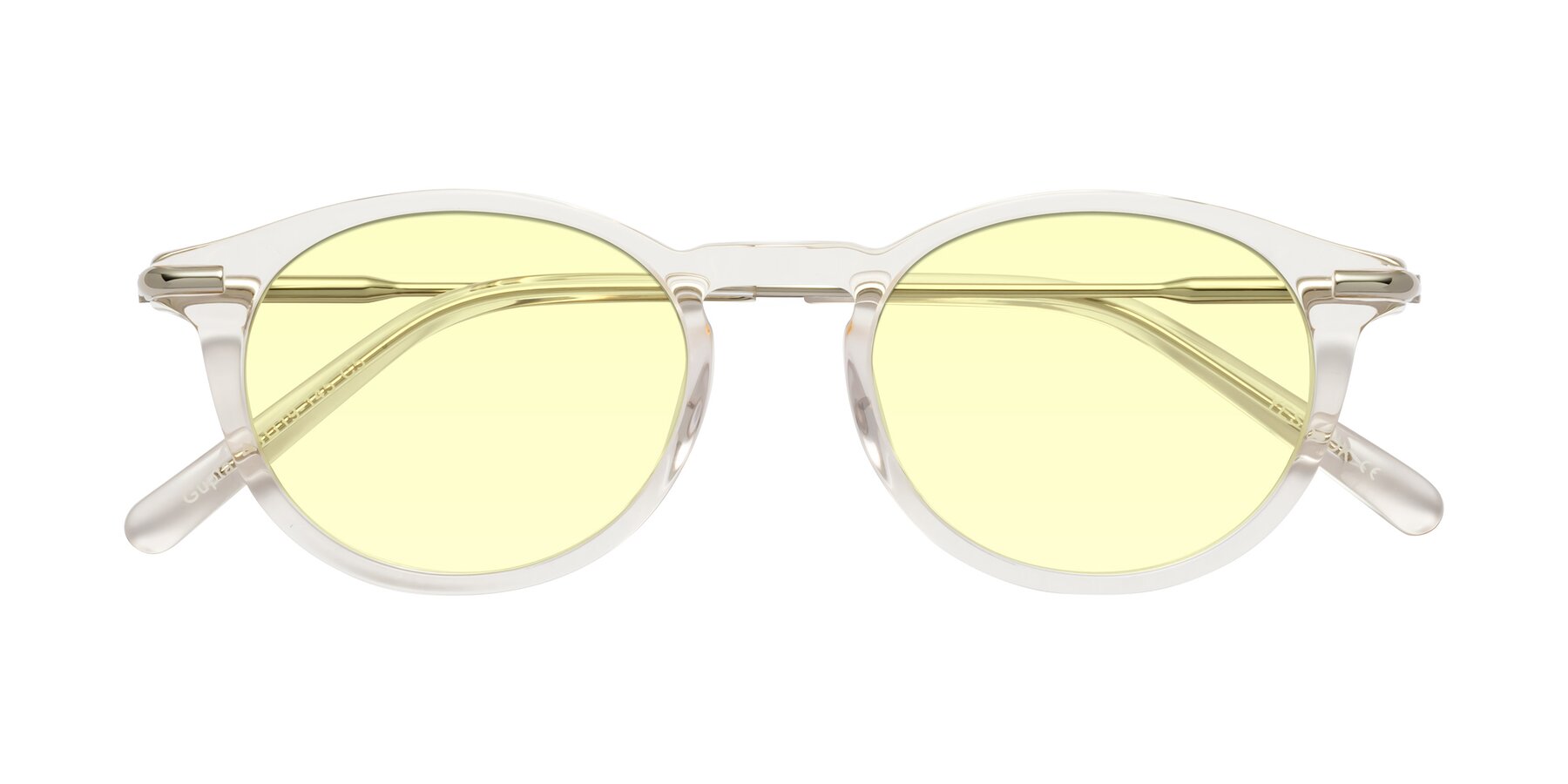 Folded Front of Gupta in Clear with Light Yellow Tinted Lenses