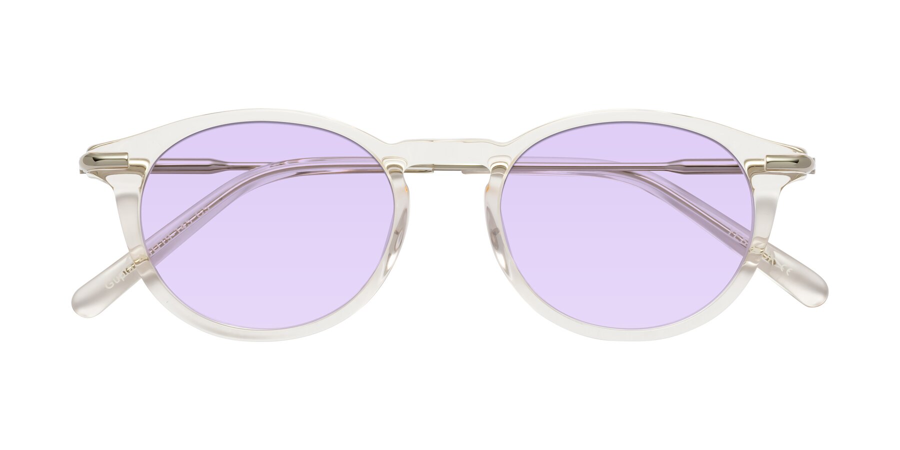 Folded Front of Gupta in Clear with Light Purple Tinted Lenses