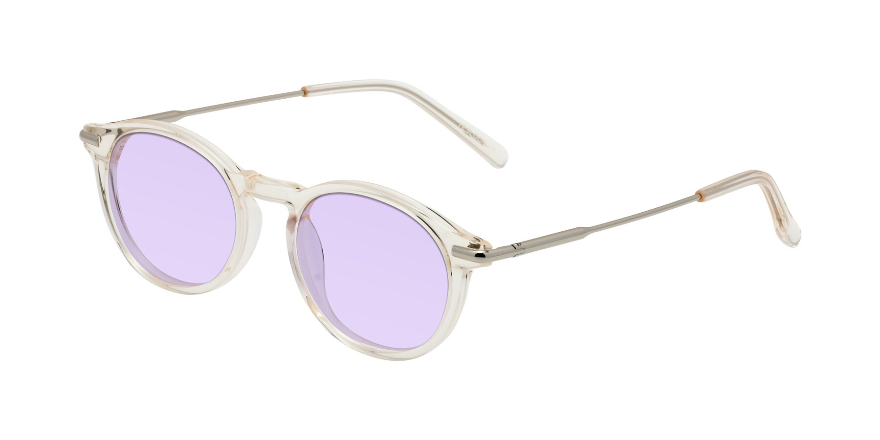 Angle of Gupta in Clear with Light Purple Tinted Lenses