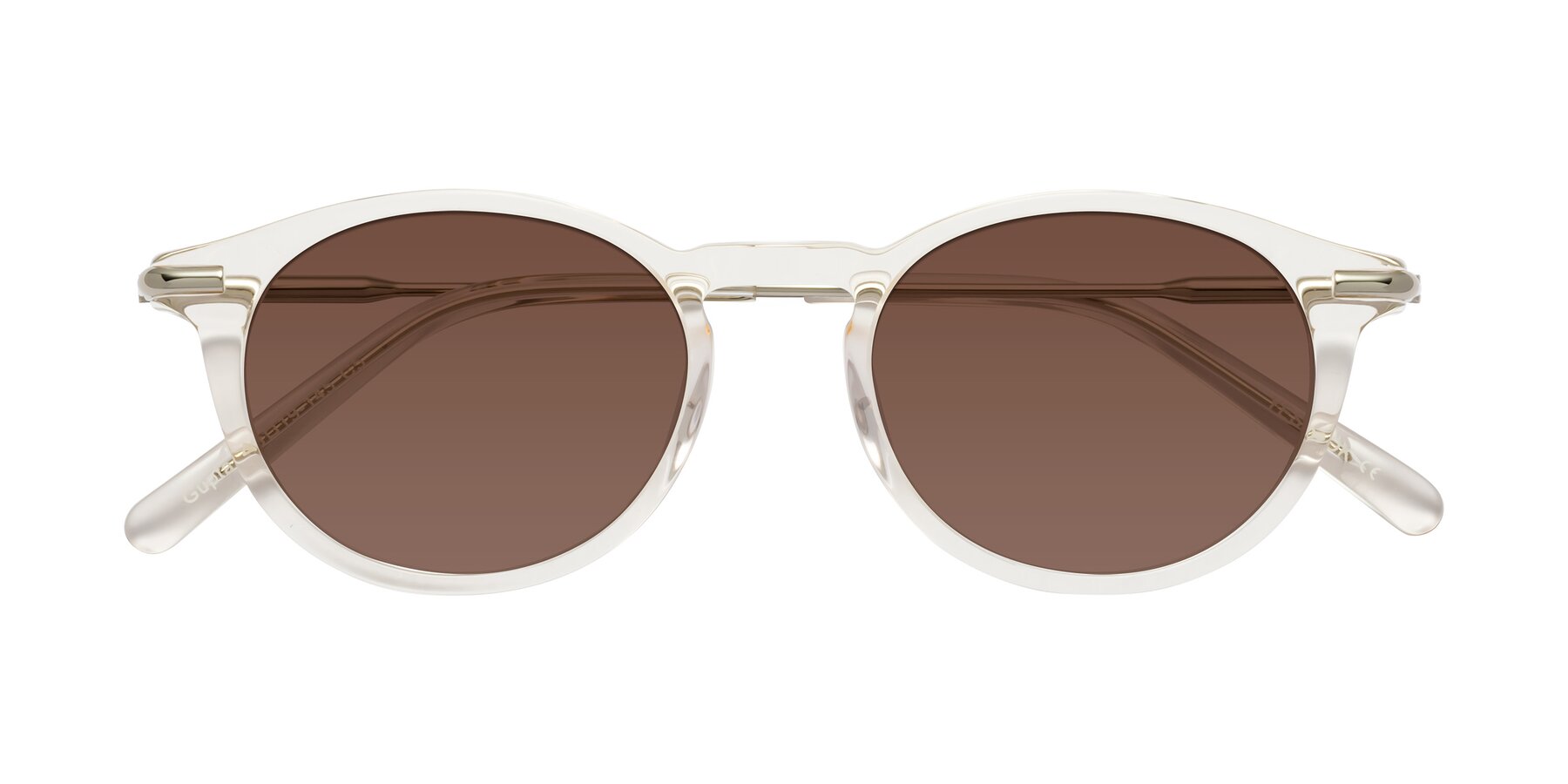 Folded Front of Gupta in Clear with Brown Tinted Lenses