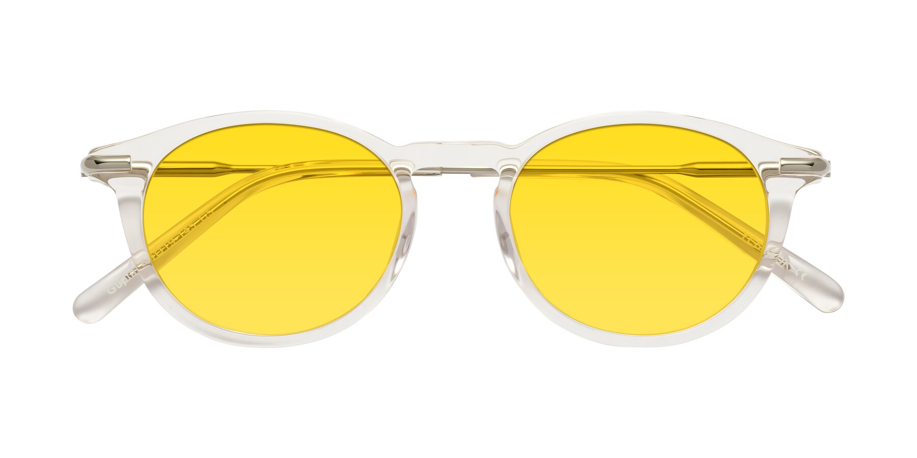 Folded Front of Gupta in Clear with Yellow Tinted Lenses