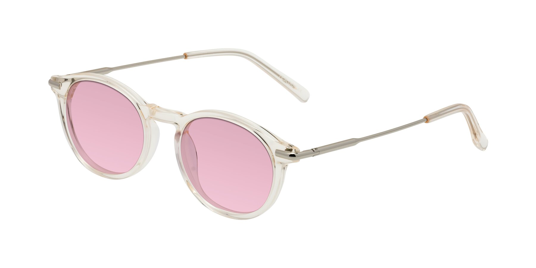 Angle of Gupta in Clear with Light Wine Tinted Lenses
