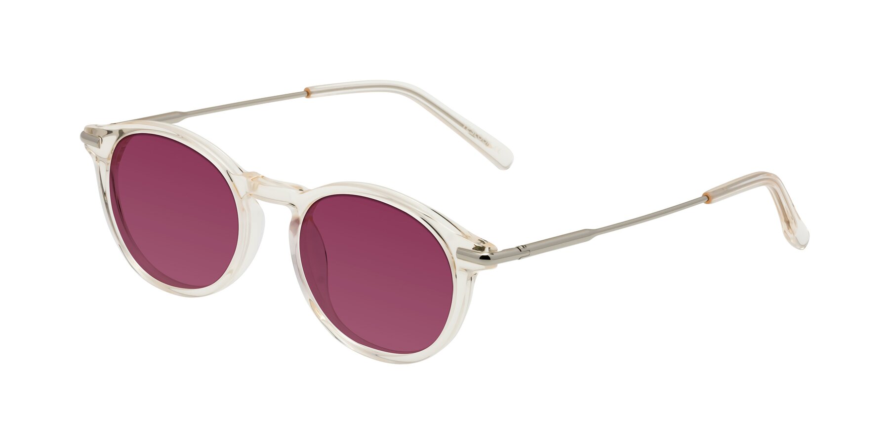 Angle of Gupta in Clear with Wine Tinted Lenses