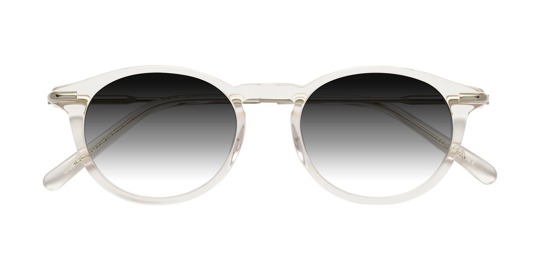 Folded Front of Gupta in Clear with Gray Gradient Lenses