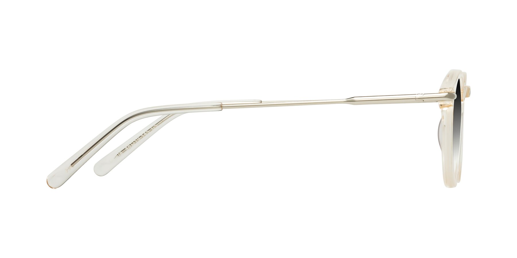 Side of Gupta in Clear with Gray Gradient Lenses