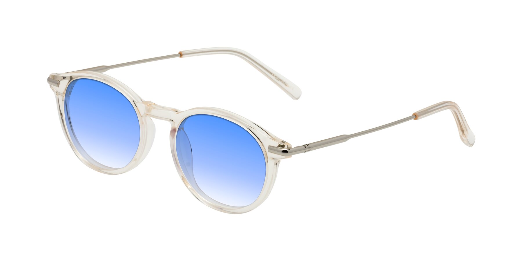 Angle of Gupta in Clear with Blue Gradient Lenses