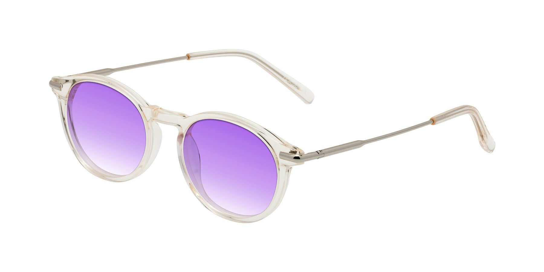 Angle of Gupta in Clear with Purple Gradient Lenses