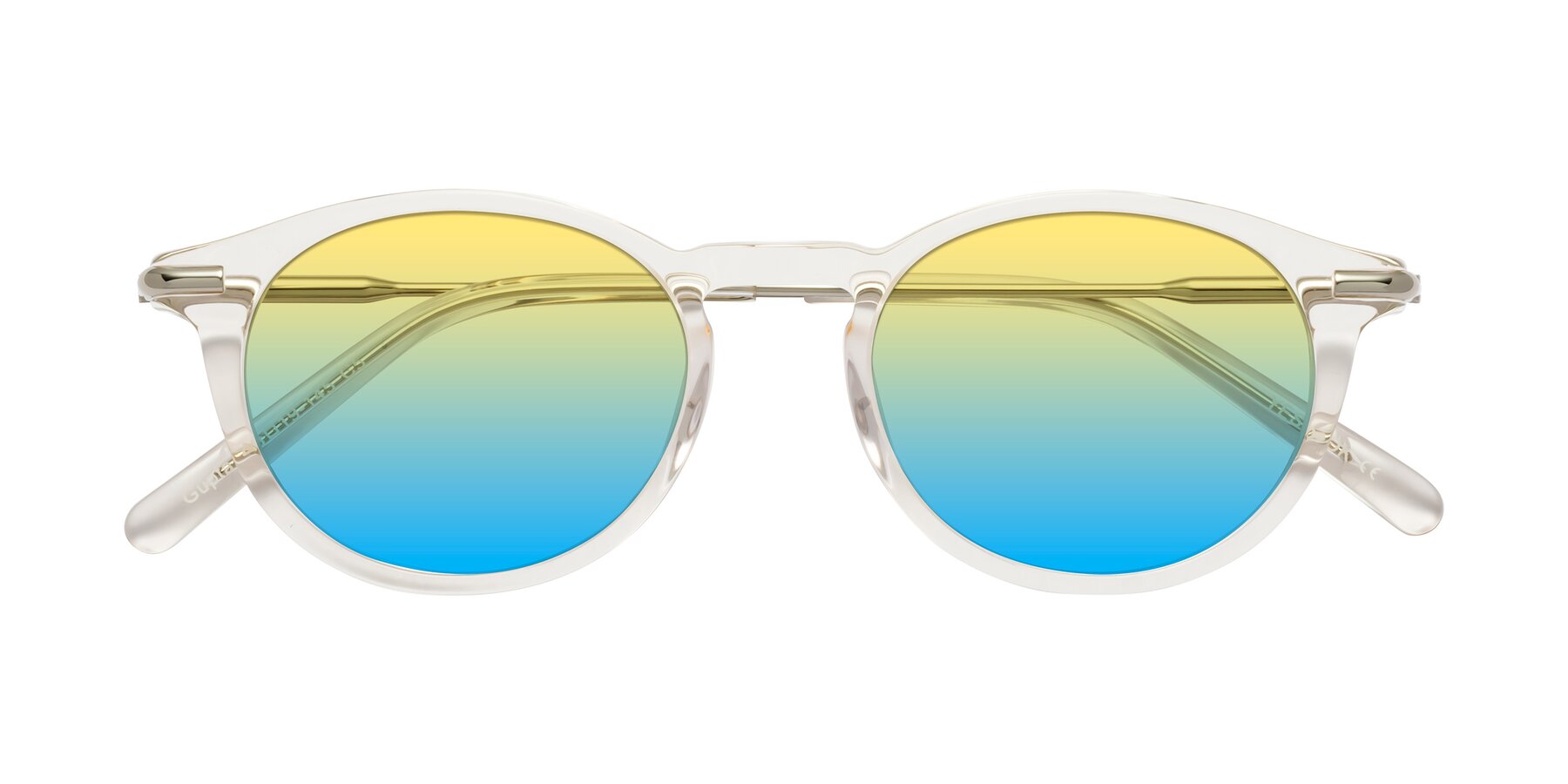 Folded Front of Gupta in Clear with Yellow / Blue Gradient Lenses
