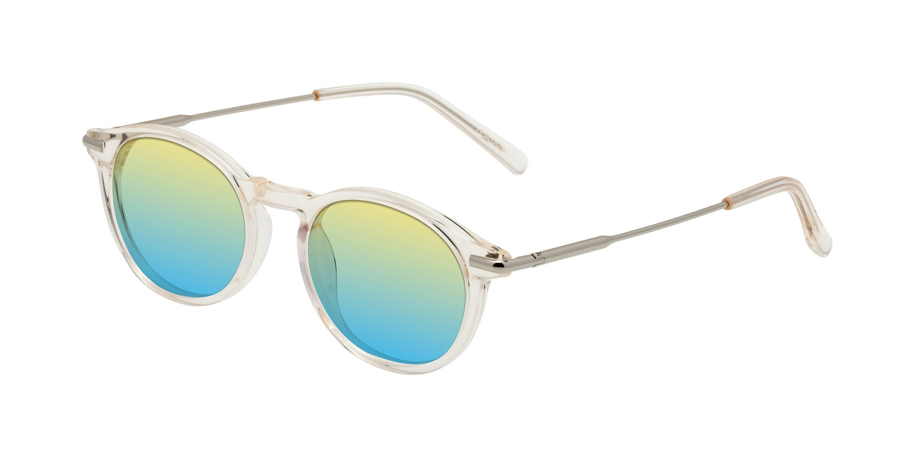 Angle of Gupta in Clear with Yellow / Blue Gradient Lenses