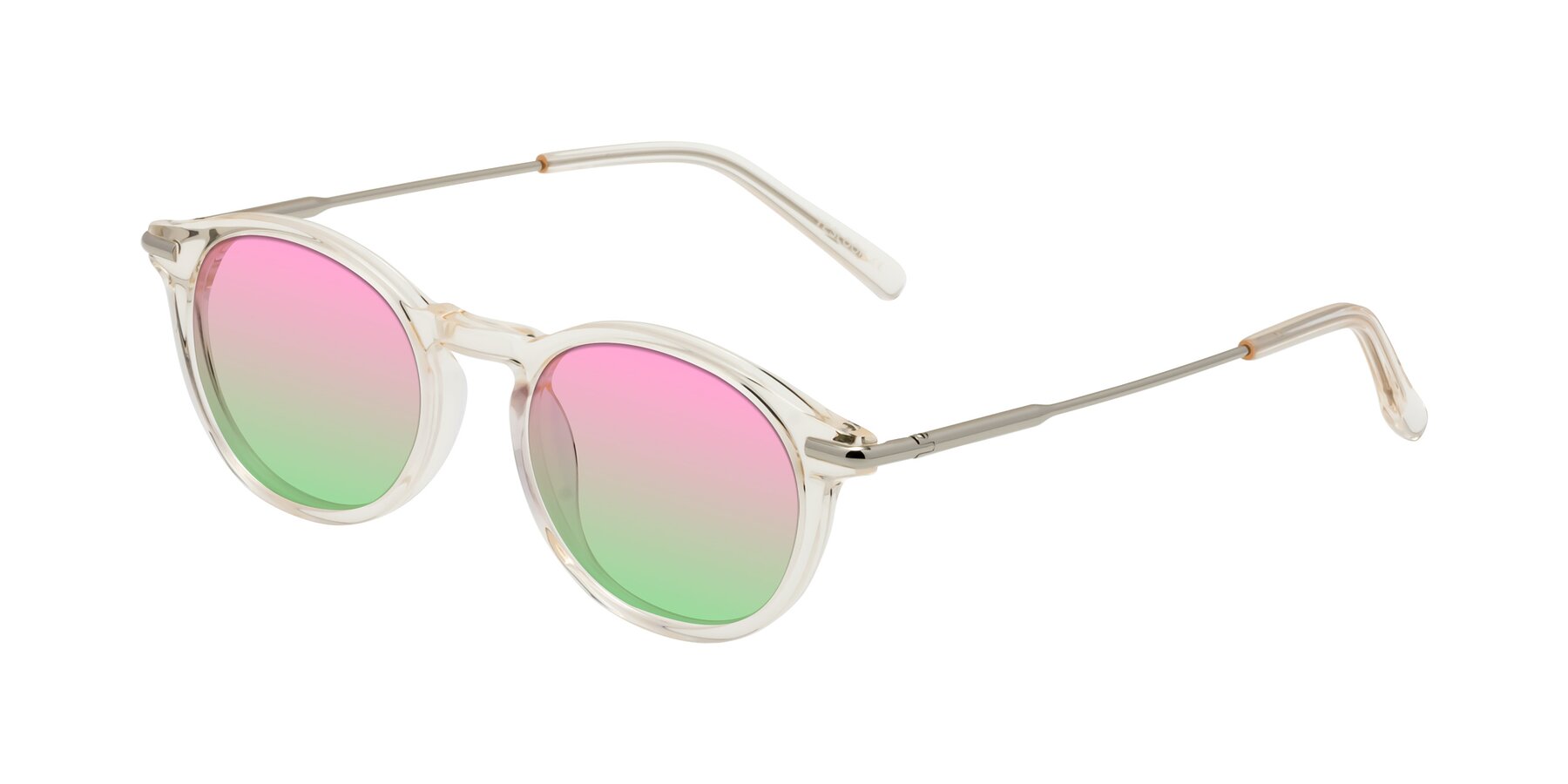 Angle of Gupta in Clear with Pink / Green Gradient Lenses