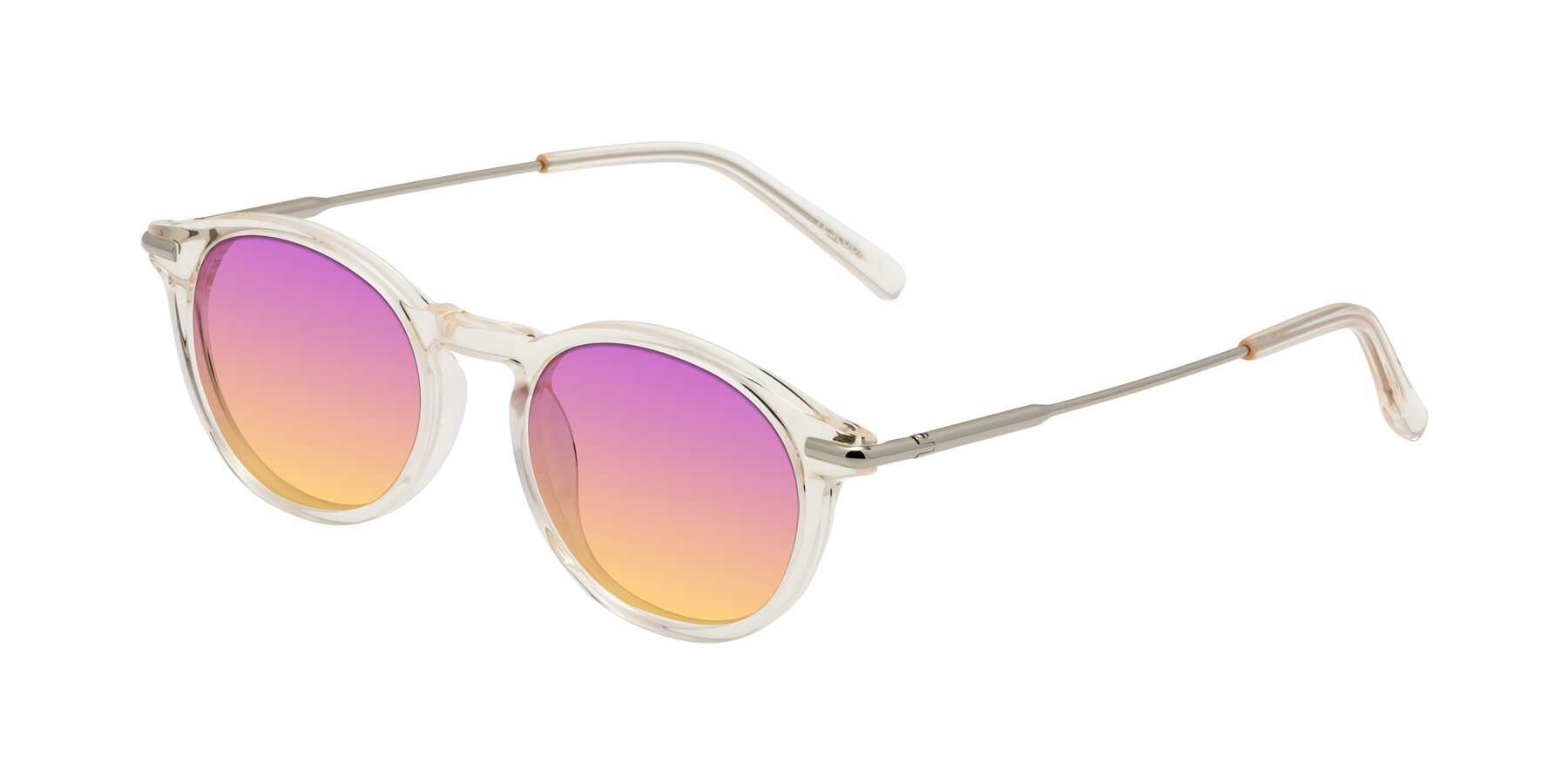 Angle of Gupta in Clear with Purple / Yellow Gradient Lenses