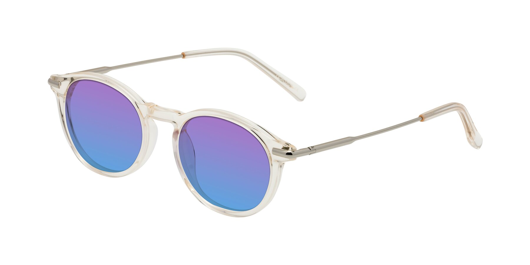 Angle of Gupta in Clear with Purple / Blue Gradient Lenses