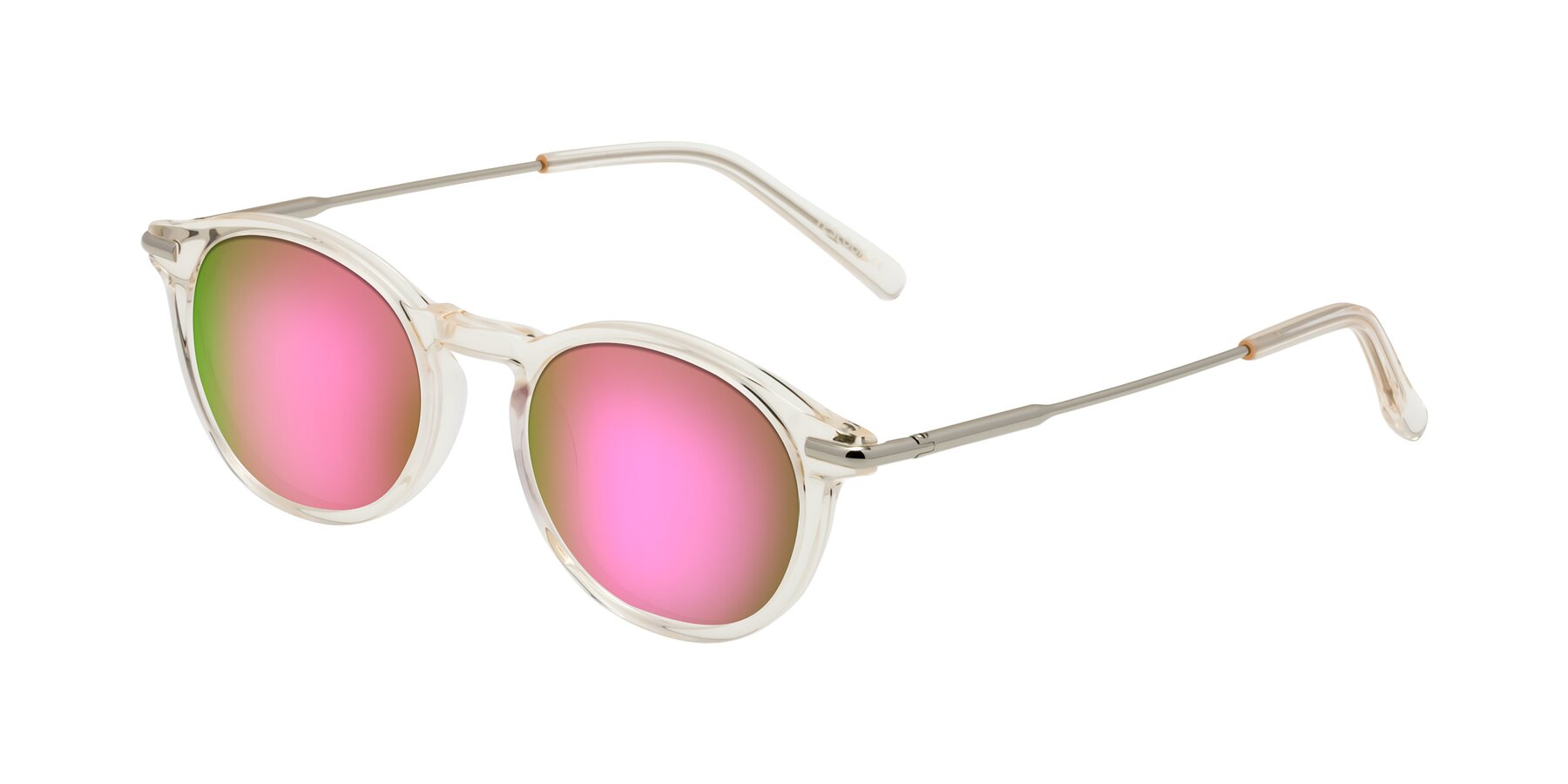 Angle of Gupta in Clear with Pink Mirrored Lenses