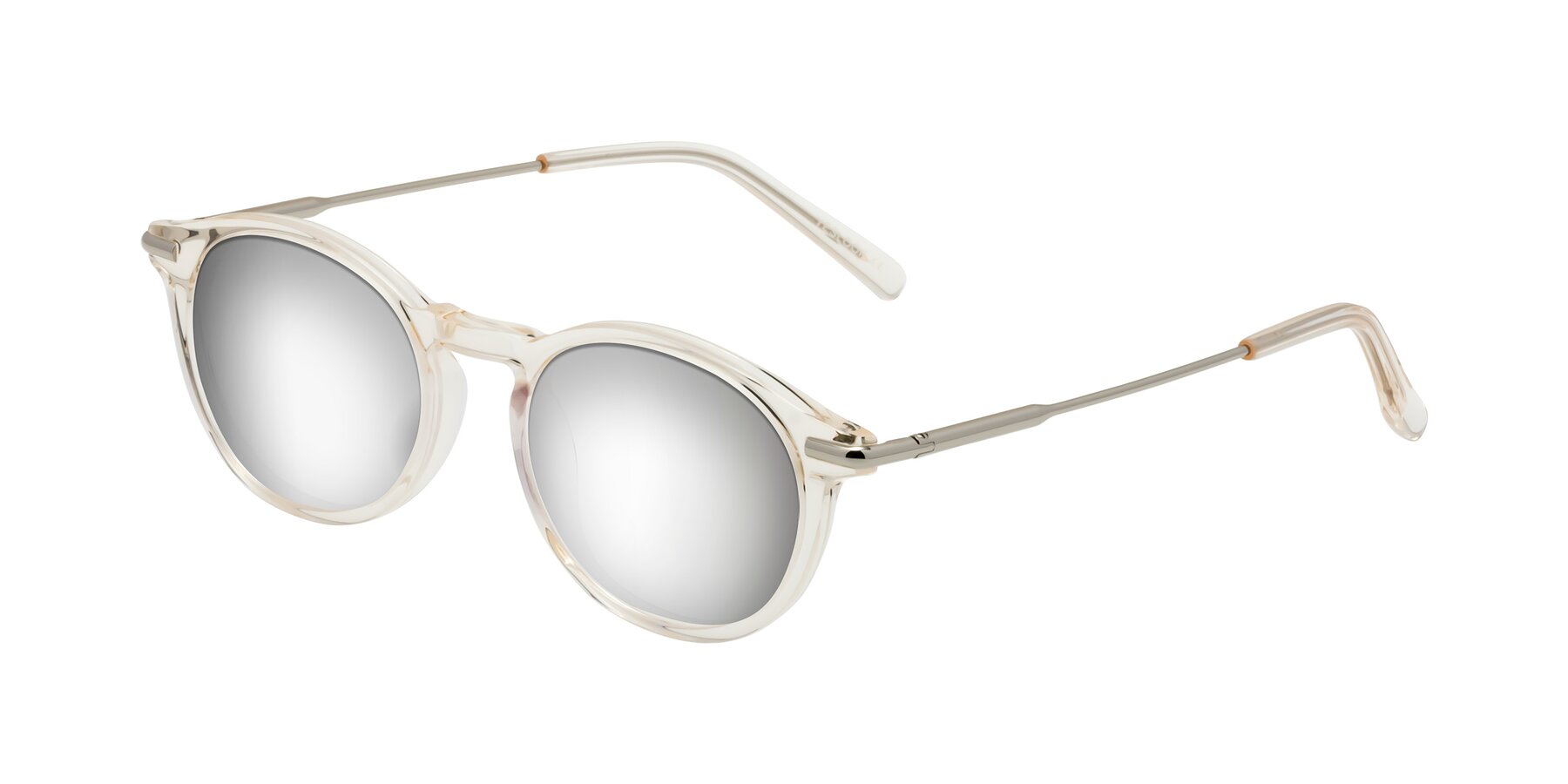 Angle of Gupta in Clear with Silver Mirrored Lenses