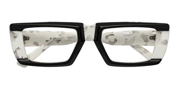 Front of Hasan in Black / White Tortoise