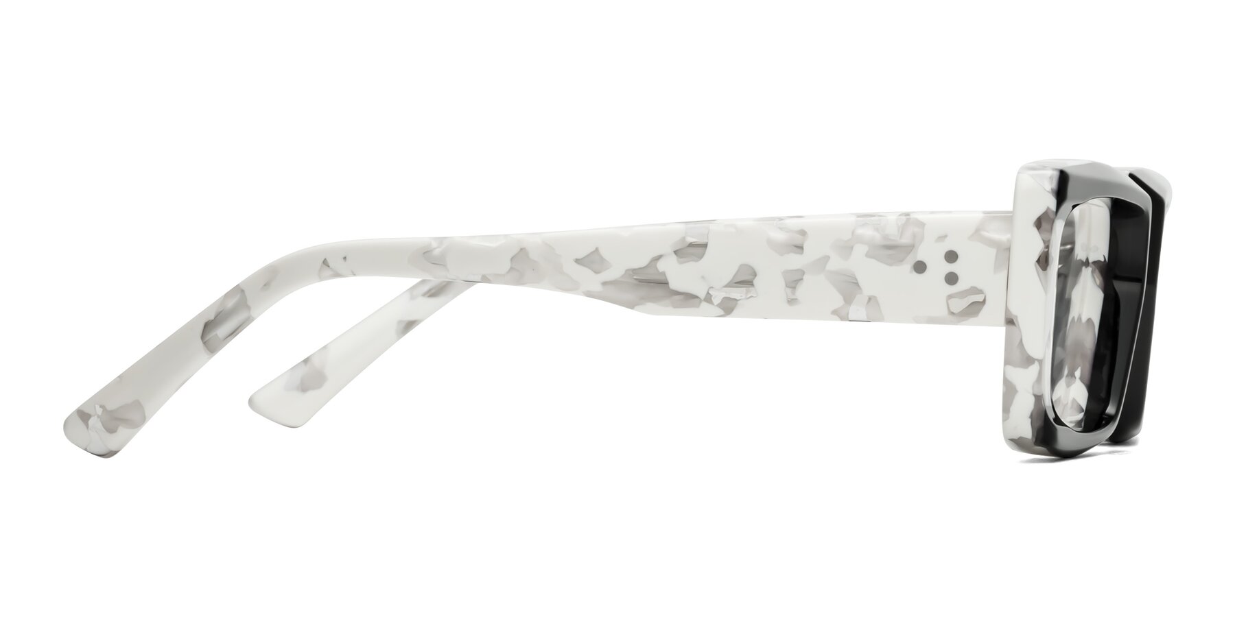 Side of Hasan in Black-White Tortoise with Clear Reading Eyeglass Lenses