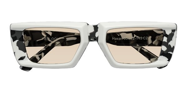 Front of Hasan in White / Black Tortoise