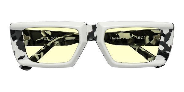 Front of Hasan in White / Black Tortoise