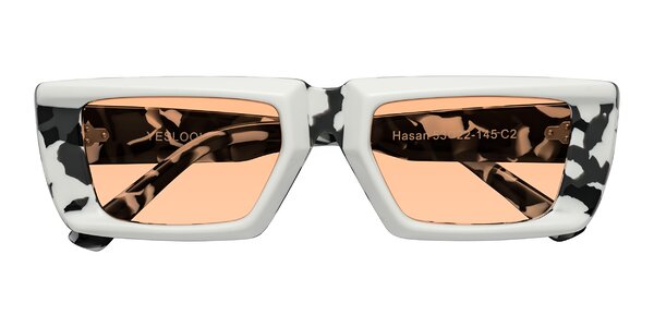 Front of Hasan in White / Black Tortoise