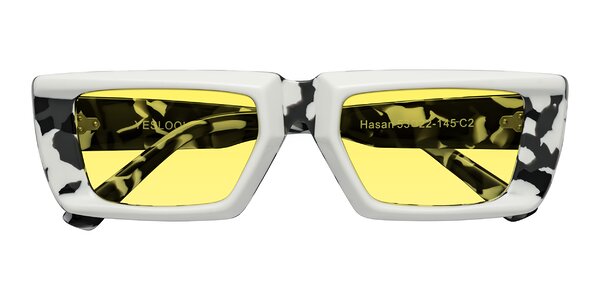 Front of Hasan in White / Black Tortoise