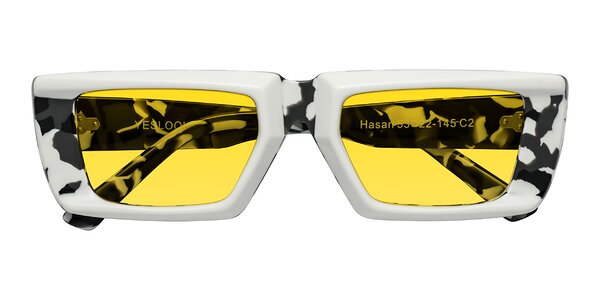 Front of Hasan in White / Black Tortoise