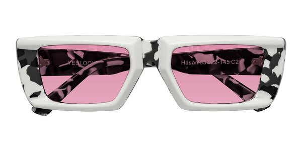 Front of Hasan in White / Black Tortoise
