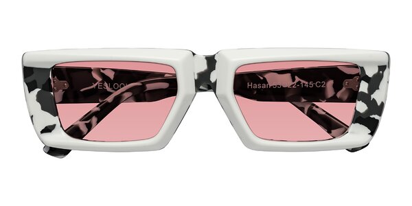 Front of Hasan in White / Black Tortoise