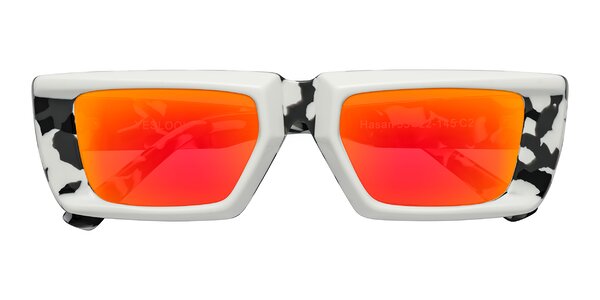 Front of Hasan in White / Black Tortoise