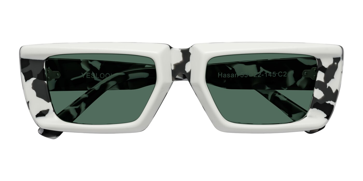 Hasan - White/Black Tortoise Polarized Sunglasses