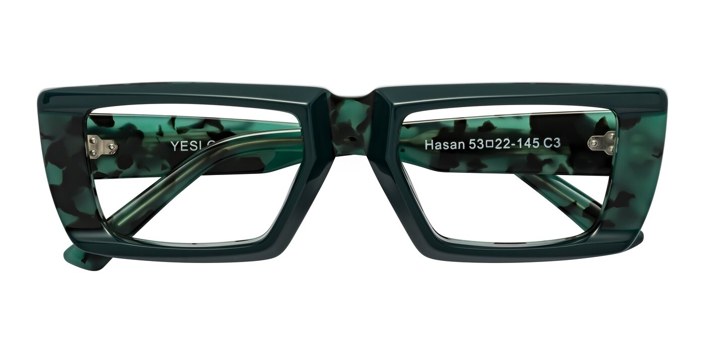 Hasan - Forest Green / Green Tortoise Reading Glasses
