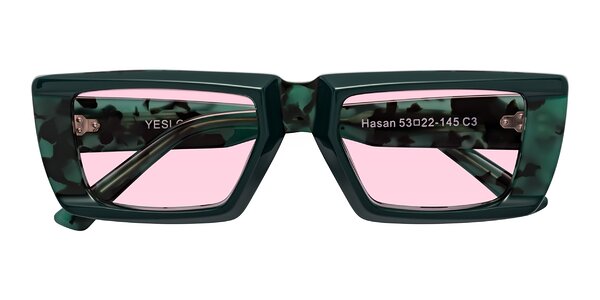 Front of Hasan in Forest Green / Green Tortoise