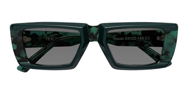 Front of Hasan in Forest Green / Green Tortoise