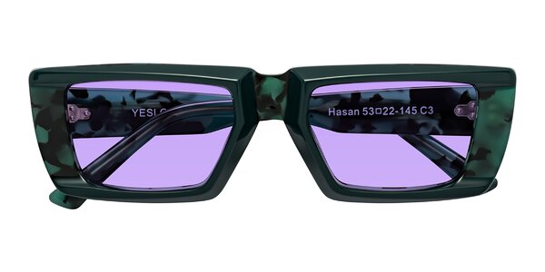 Front of Hasan in Forest Green / Green Tortoise