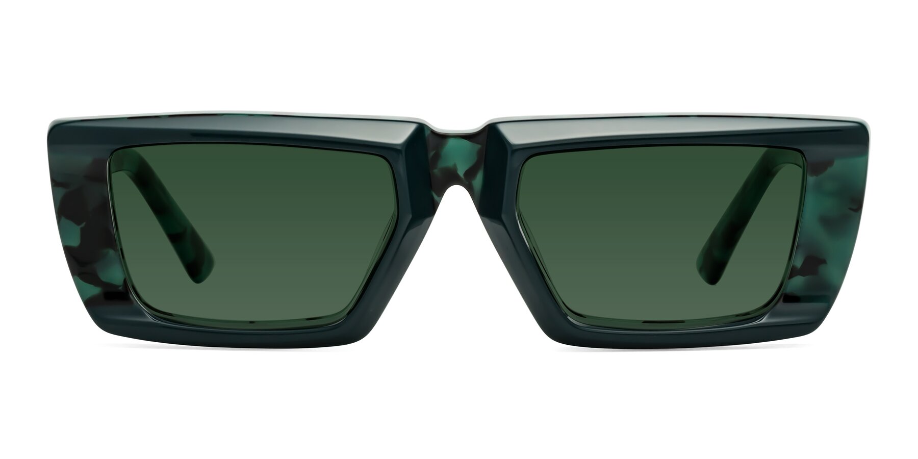 Hasan - Forest Green / Green Tortoise Sunglasses